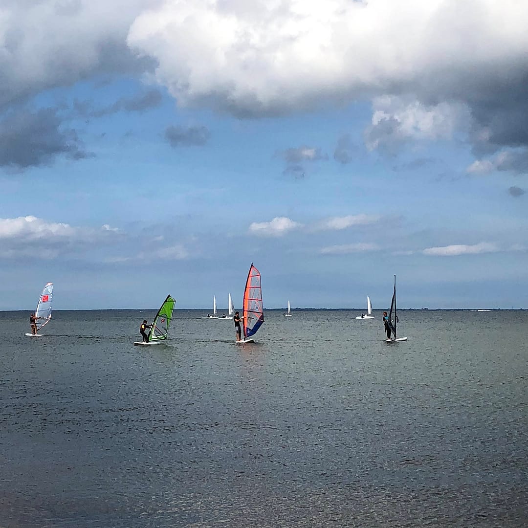 Willa Davia windsurfing