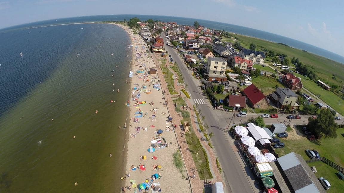 Plaża w Rewie z lotu ptaka
